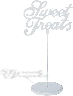 Fun Express - Sweet Treats White Calligraphy Sign for Wedding - Home Decor - Decorative Accessories - Misc Decorative Accessories - Wedding - 1 Piece