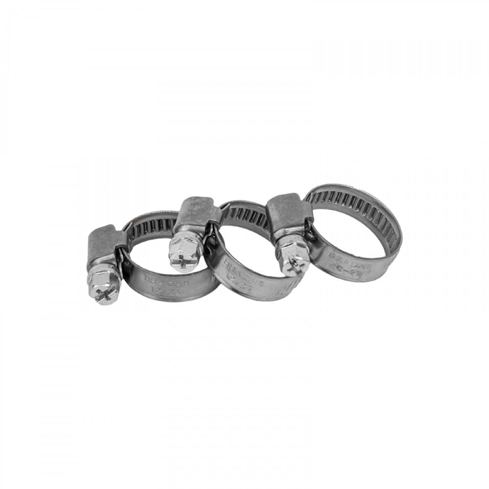 Tuyau de Gaz 1/4" filetage à gauche (1 côté avec collier) 1,5 m - 8 mm - Pour propane butane camping 1,5 m