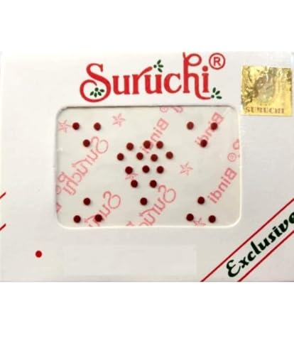 Image of Ublic Store Suruchi Bindi for Women and Girls |Size -5 Maroon Bindi Pack of 12 | Makeup Accessories