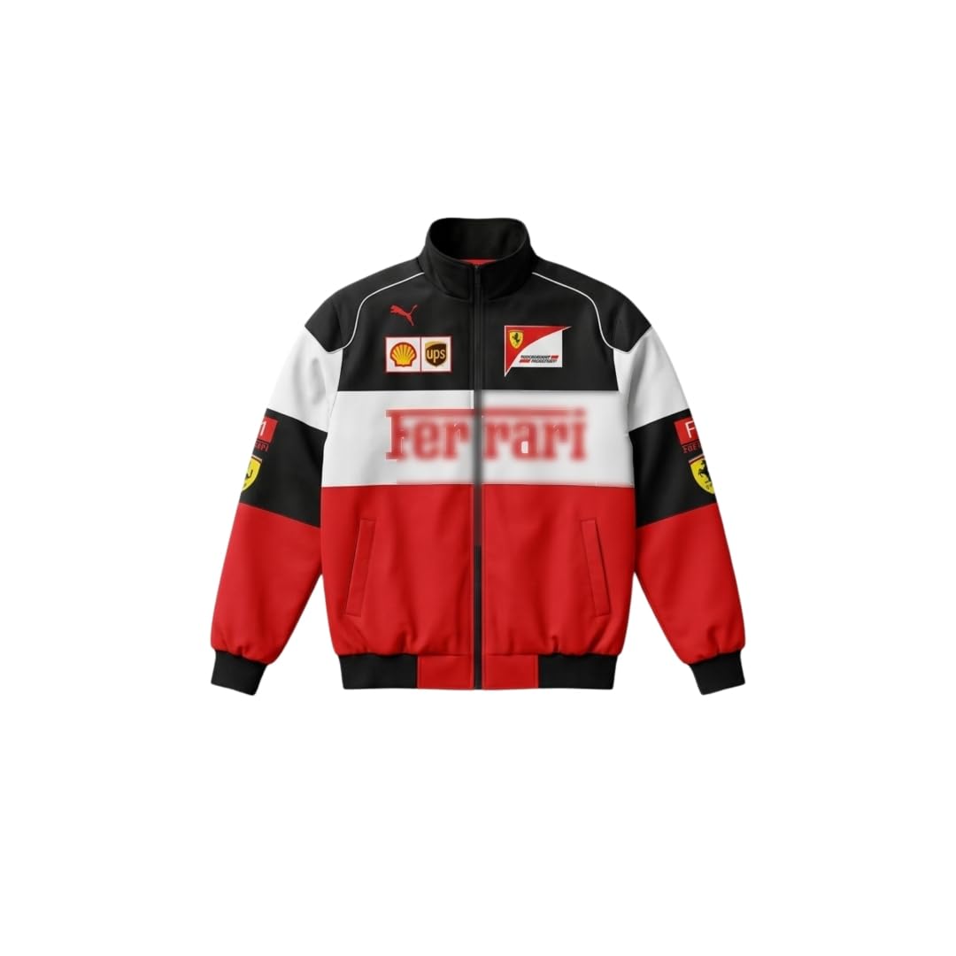 drobe F1 Jacket/Motorsport Style Full-Zipper Bomber with Patches For Men & Women-picture-41