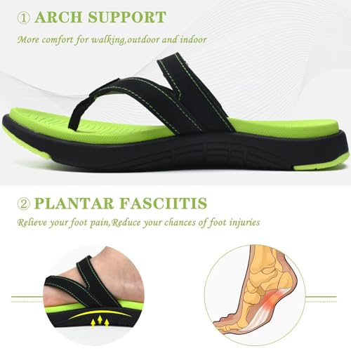 Image of COFACE Womens Orthopedic Flip Flops Arch Support Yoga Walking Thong Sandals