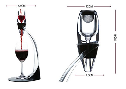 Accessorio Vino Decanter Per Vino NK Con Supporto - Aeratore Con Filtro In Acrilico, Set Elegante Per Appassionati Di Vino Decanter Elegante