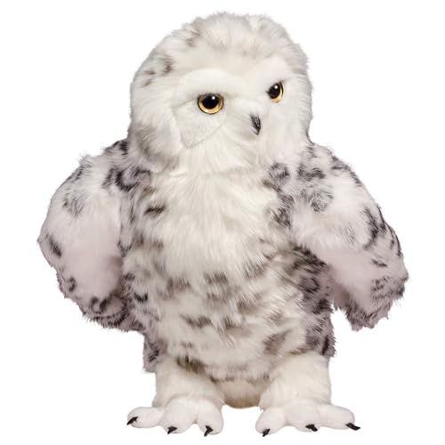 Image of Douglas Shimmer Snowy Owl Plush Stuffed Animal with Jointed Head