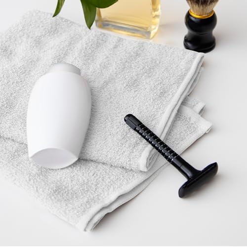 Image of Avalon Towels Salon Towel - White Hand Towels Bulk Pack of 24 - 100% Cotton Absorbent Spa, Facial & Gym Towel for Working Out - 16x27 Inches (Not Bleach Proof)