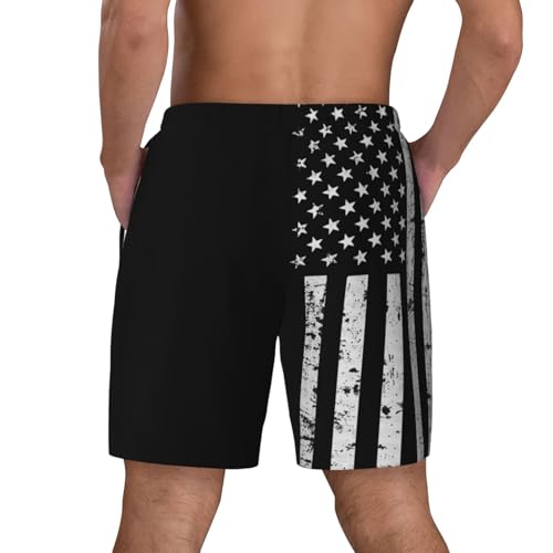 2 in 1 Mens Swim Trunks with Compression Liner American USA Flag Quick Dry Party Beach Shorts with Zipper Pockets3