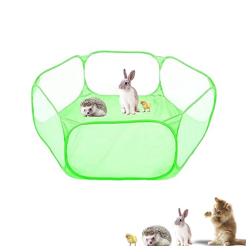 Small Animals Playpen, Portable Pop-up Open Interactive Pet Tent, Indoor Outdoor Fence for Rabbits, Guinea Pig, Hamster, Chinchillas, Kittens, Puppies