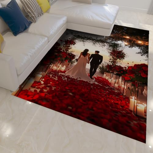 Tapis de salon pour couples idéal comme décoration de la Saint Valentin