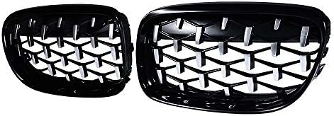 AstraDepot Front Kidney Grille Grill Glossy Black Diamond Meteor Style Fit for BMW E90 E91 323i 325i 328i 330i 335i 2009 2010 2011
