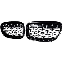 AstraDepot Front Kidney Grille Grill Glossy Black Diamond Meteor Style Fit for BMW E90 E91 323i 325i 328i 330i 335i 2009 2010 2011