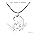 Cuitan Acero Inoxidable Colgante Gato Emparejado Collar Pareja Cadena Cuero para Hombre...