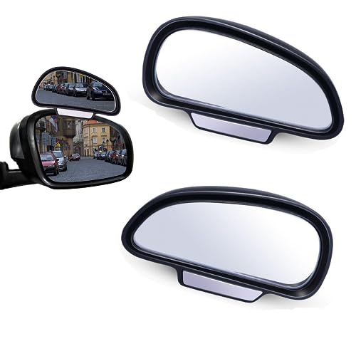 Image of Blind Spot Mirror Adjustable 360 Degree Car Side Mirror, HD Glass Rear View Exterior Accessories Frame Thickness Less than 5MM for Car SUV (single mirror left+right)