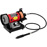3' Multipurpose Mini Bench Grinder Polisher with Flexible Shaft and Accessories, 200W,Variable Speed...