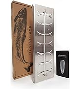 Berenstaal zalmplank - zalmplanken met houder - vuurvast roestvrij staal geschikt voor ...