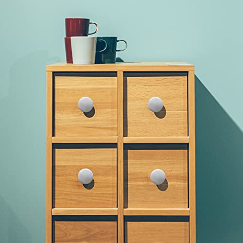 M Mimhooy 8 Pack White Ceramic Cabinet Knobs Round Shape Drawer Knob Kitchen Cupboard Pull Handle With Screws #TOP4