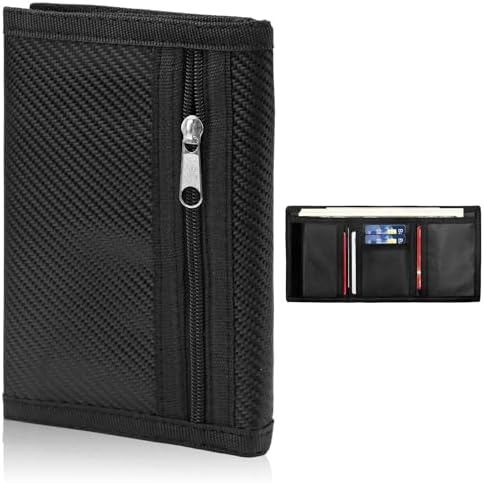 Slim Wallets for Men UK Carbon Fibre Black RFID Blocking Anti The...
