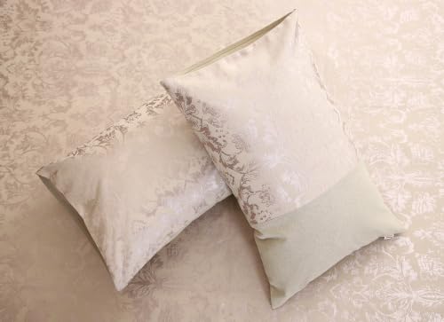 Image of Home- The Best is for You Cotton Self Design Pillow Covers Set of 2 (Silver Fiore)