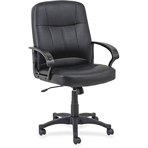 Image of Lorell LLR60121 Chadwick Managerial Leather Mid-Back Chair