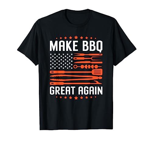 Make BBQ Great Again US Flag Trump Grilling Barbecue T-Shirt