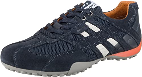 Geox Herren Sneaker U Snake 2.0 A – Aus Leder, Mit Atmungsaktiv-Sohle, Bequem Und Stylisch
