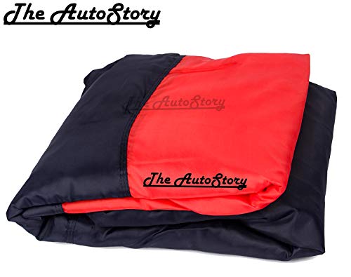 Image of 190 Taffeta Water Resistant Car Body Cover Compatible with Maruti Swift (2005 to 2010) with Mirror & Antenna Pockets (Red /Navy Blue)