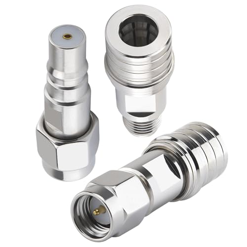 Image of YILIANDUO 3 Type SMA to QMA Adapter kit 6GHz SMA Coax Adapter for 5G Base Station, Industrial Automation, Cellular Communication basestation, 4G/5G Antenna System