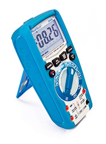 PeakTech 3445 - True RMS Digital Multimeter mit 4.0 Bluetooth, Wasserdicht (IP67), 6000 Counts, Robustes Gehäuse, Handmultimeter, Spannungsmesser, Durchgangsprüfer, Messgerät, Strom - CAT III 1000V