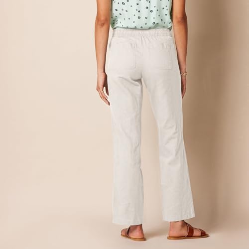Image of Amazon Essentials Women's Linen Blend Drawstring Relaxed Fit Wide Leg Pants (Available in Plus Size)