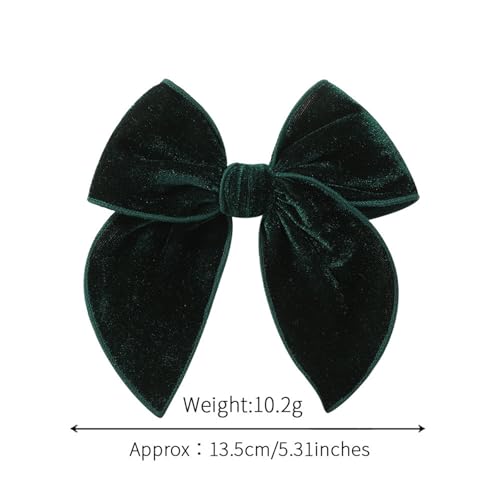 2 piezas de lazos de terciopelo para cabello rojo miniatura 6
