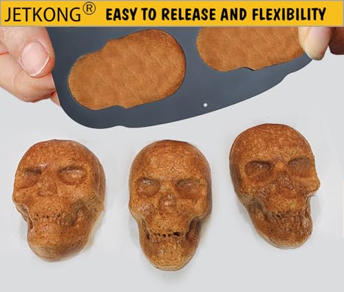 6 Cavity Skull Cakelet Pan