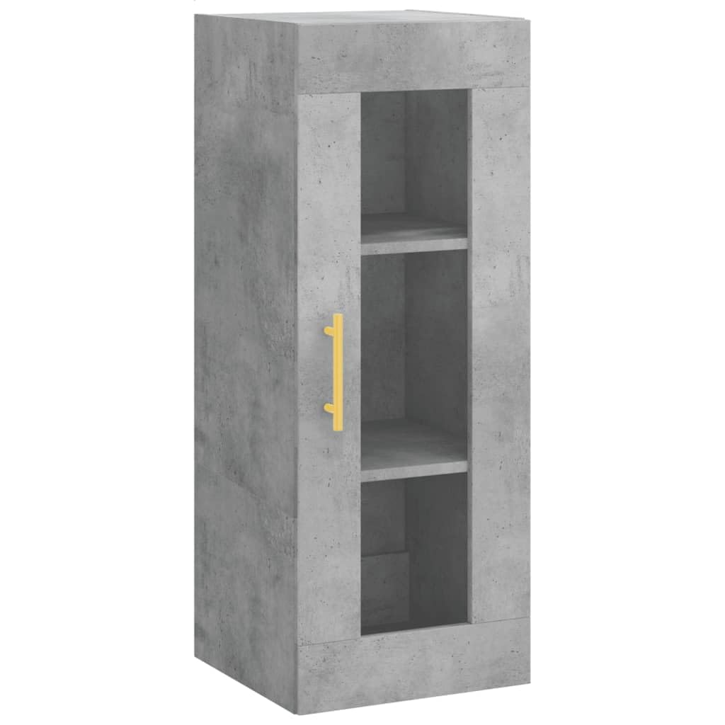 Vidaxl (Concrete Grey) Wall Mounted Cabinet Bathroom Cabinet Storage Cabinet Cupboard White White,Grey