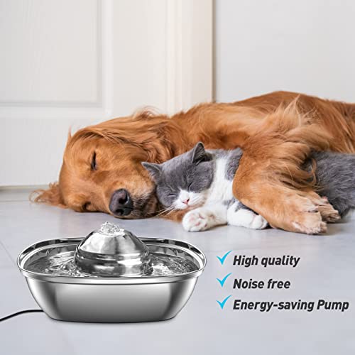 Stainless Steel Cat Drinking Fountain, 87.9oz/2.6L Pet Fountain Drinking Fountain, Ultra-Quiet Automatic Cat Drinking… - Image 8