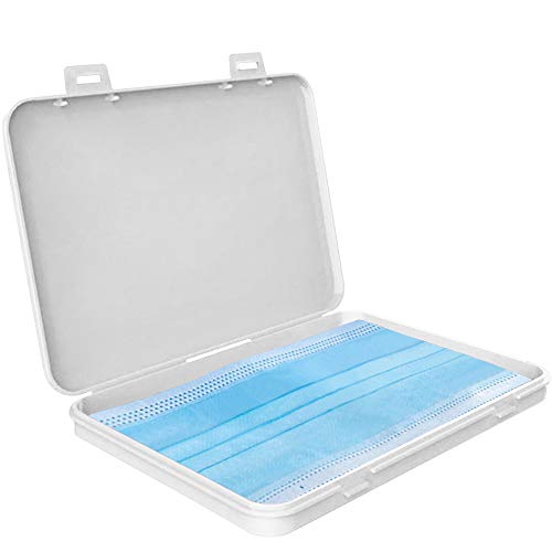 YQHbe Conteneur de Écran Facial Jetables Portatifs, Boîte en Plastique Portable Propre,boîte de Rangement pour écran Facial Imperméable, Antipoussière,Stockage Étanche (Crème)