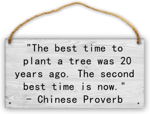 The Best Time to Plant A Tree was 20 Years Ago Hanging Wood Sign Wall Plaque House Rustic Wood Sign...