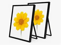 Porta Retrato De Metal Com Vidro Luxo Preto Grande 20x25 Cm Espelhado Vidro