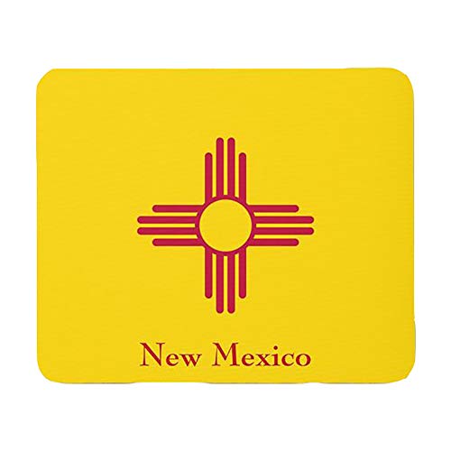 Tapis de souris drapeau du Nouveau-Mexique - Tapis de souris - Sous-verre - Accessoires de bureau - Jaune (240 x 200 x 4 mm) - Couleur : État du Nouveau-Mexique