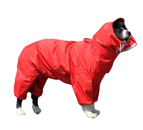 N / A Capa de chuva antipoeira para cães de estimação, capa de chuva para cães, chapéu removível, le