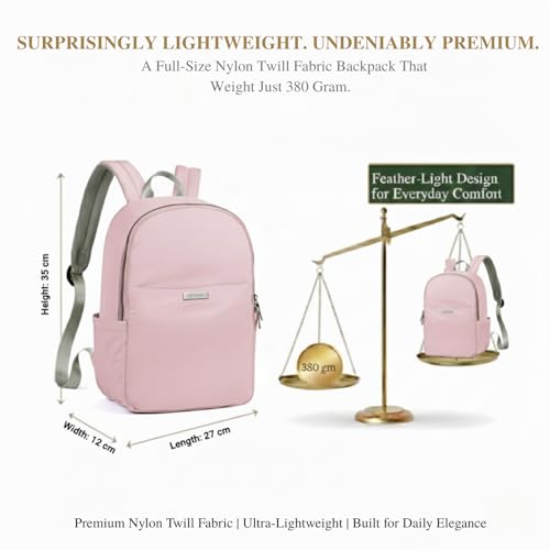 Image of VISMIINTREND College Backpack for Women, Girls |fits 13 Inch Laptop| Nylon Casual Daypack|Stylish Backpack|Bags for Tution | School | Travel |New Year Gifts