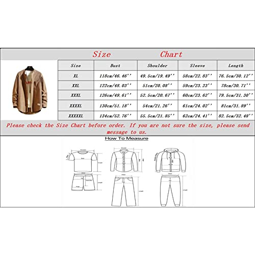 Corduroy Coat for Men Uk Solid Colour Shacket Jackets Button Down Plain Long Sleeve Oversized Baggy Collar Transition Jacket Outwear Regular Fit Casual Solid Colour Shirt Jackets Coat Tops Green - Image 3