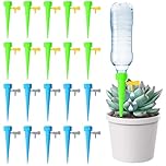 DAVBNM 20 Pcs Automatic Plant Watering Spike Self Watering Drip Irrigation System with Slow Release Control Valve Switch Bottle Drip Irrigation System, Plant Pot Waterings Devices for Garden Plants