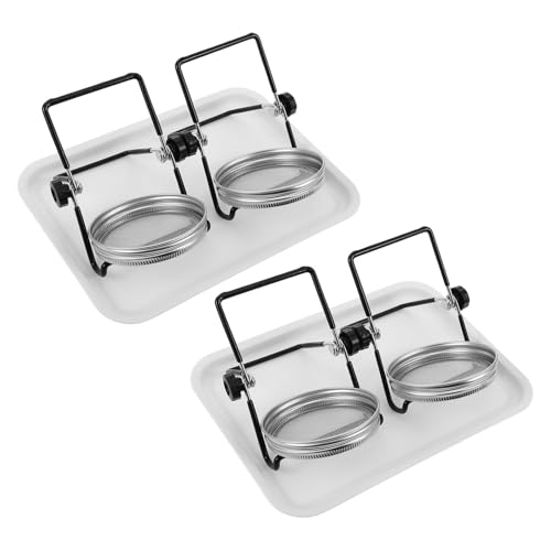 Veemoon Lot De 2 Pots À Large Ouverture pour Germination Accessoires pour Germination De Haricots Couvercles À Large Ouverture pour Plantes Couvercles De Culture