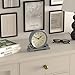JONES CLOCKS® Saloon Mantel Clock | Small Traditional Double Scroll Design | French Navy | Contemporary Classic Style for Desk, Table, Shelf or Bedside
