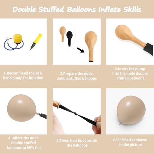 Image of 108Pcs Double Stuffed Nude Balloon Garland Arch Kit