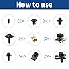 160 Pcs Car Screws and Nut Clip Kit, Universal Auto Body Engine Undertray Fender Screw Metal U-type Fastener Clips for Bumper Mounting Clips Door Trim #2