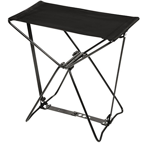 BO-Camp Mini Falthocker Camping Klapphocker Angelhocker Sitz Campinghocker 100kg, Schwarz