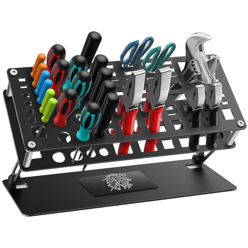 FPVERA Screwdriver Organizer Holder Angle and Height Adjustable Screwdriver Storage Rack for Desktop...