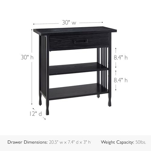 Image of Leick Home Ironcraft Bookcase, 30 inch, Black Wash