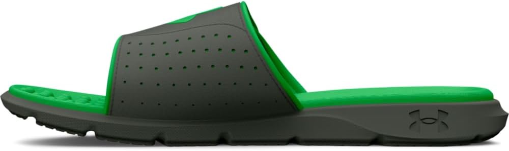 Black and green nike slides Outlet