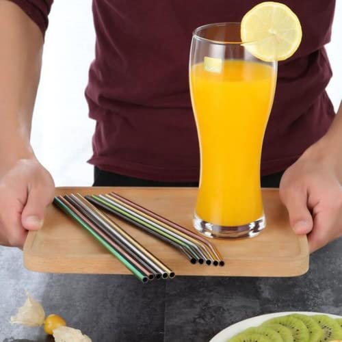 Juego de 4 pitillos metálicos reutilizables de acero inoxidable dorados miniatura 4