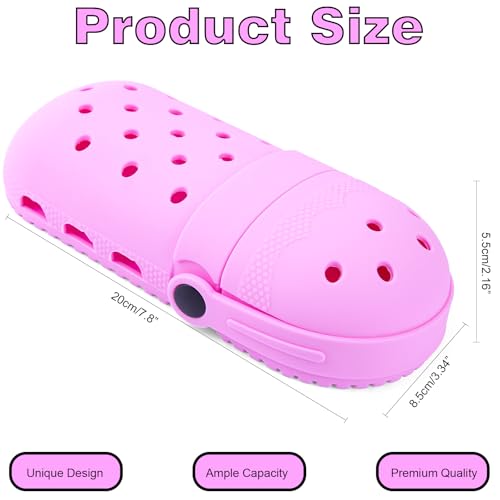 Image of elephtree Funny Shoes Shaped Silicone Pencil Holder for Teacher Appreciation Gifts Adult Pencil Storage Organizer Cute Desktop Pen case Creative Stationery Storage for Office Classroom Home (Pink)