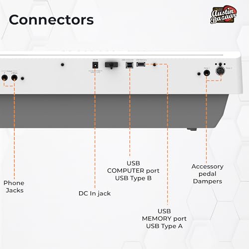 Image of Roland FP-30X 88-Key Digital Piano - White Bundle with Adjustable Stand, Bench, Sustain Pedal, Online Piano Lessons, Instructional DVD, and Austin Bazaar Polishing Cloth